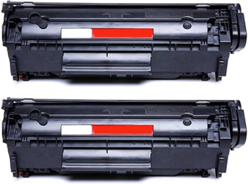 【Druckerzubehör】 Tonerkartusche 12A 2612A, funktioniert mit HP Laserjet MFP1018 HM1005 1010 1015 1020 1022 3015 3020 3030 3050 3052 3055 Series Monochrom-Laserdrucker, Reichweite bis zu 2.000, 2 Stück