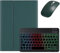 Bueuwe Funda con Teclado para Lenovo Tab P11 (TB-J606F/J606X)/Tab P11 Plus (TB-J616F/J616X) de 11 Pulgadas, Funda con Teclado inalámbrico Desmontable retroiluminada con ratón,Deep Green