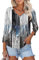 Rapbin Women's V Neck Tunic Tops 3/4 Sleeve for Women Casual Blouses Loose Fit Summer 2025 Modern Shirts