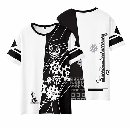 Charous Anime Game NieR:Automata Yorha No.2 Type B Cartoon Digital Printing T-Shirt Used for Manga 2B Fans Cosplay Gift