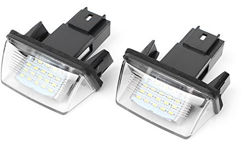 Bacar LED-Kennzeichenbeleuchtung fürs Auto, für die Außenseite des Kennzeichenrahmens, wasserdicht, regenfest Für 206/207/ 307/308