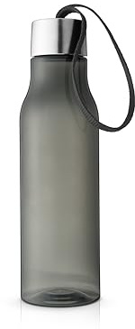 EVA SOLO – Re-Hydrate Water Bottle 0.5L | 100% Recycled PET Body | Leak-Proof Stainless Steel Lid | Lightweight with Carry Strap | Compact Design Fits Cup Holders | Smoke