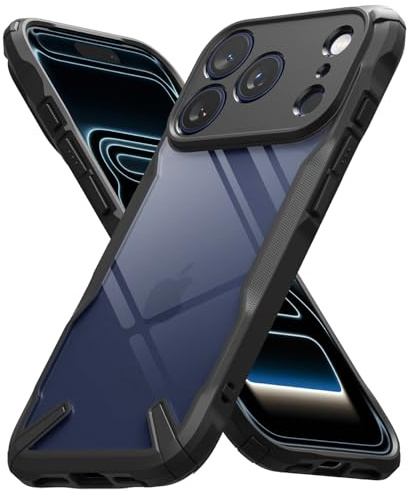 Ringke for iPhone 17 Pro Max Case, Fusion-X (Black) | Heavy Duty Protection, Shockproof X-Frame, Non-Slip Side Grip, Individual Camera Cutouts