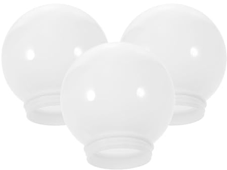 ROMISBABA Lampenschirm Geeignet für Schlafzimmer und Hotel Dekoration Glaskugel Lampe Ersatz 3 Stück-pack aus Acryl Runde Kugelförmige Lampenschirme Leicht und Schützend 7,5cm Durchmesser