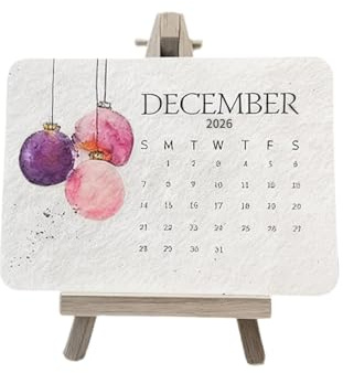 Plantable Seed Calendar 2026, Plantable Love Seed Advent Calendar 2026, Recycled Seed Paper Desk Calendar, Eco Friendly Biodegradable Paper for Home Decor, Gardening Gifts (1PCS)