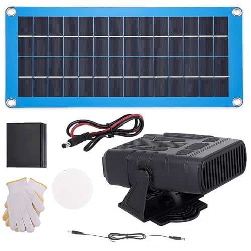 Riscaldatore solare per serra, kit di riscaldamento a pannello solare da 30 W per capannone, casetta per animali domestici e pollame Coop, scaldino portatile alimentato dal sole con protezione contro