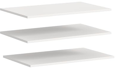 xonox.home – Einlegebodenset 77x2x33 cm in Weiß – 3-teiliges Set aus stabilen Regalböden zur flexiblen Erweiterung Ihres Schrank-Stauraums – Ideale Ergänzung für mehr Ordnung im Kleiderschrank
