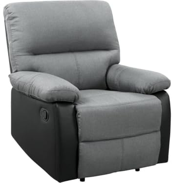 Habitat et Jardin Relax-Sessel Lincoln - 90 x 89 x 103 cm - Schwarz/Dunkelgrau
