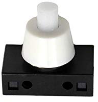 eDM 45059 Interruptor Unipolar Pulsador 2A, Blanco, 250 V