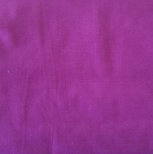 Pingianer tessuto in 100% cotone, tinta unita, per bambini, al metro, per lavori di cucito (viola scuro, 200 x 160 cm)