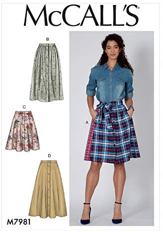 McCall's M7981, Sewing Pattern,Template, Paper, White, Various