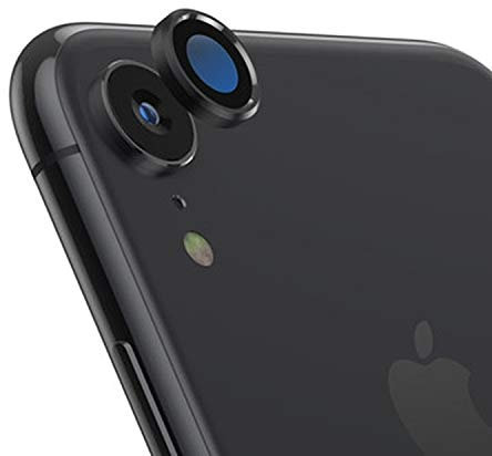 Protecteur d'écran de Remplacement Téléphone Portable en Alliage de Titane métal caméra Objectif Film de Protection en Verre trempé for iPhone XR (Couleur : Silver)