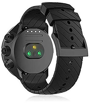 Buwico Armband für Suunto 9, Spartan Sport Wrist HR Baro und D5 - Ersatz Silikon Wechselarmband für Fitness und Sport (Schwarz)