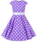 FYMNSI Vestito da bambina vintage anni '50, rockabilly, stile retrò, a pois, motivo floreale, linea A, lunghezza al ginocchio, per 4-12 anni Lilla 7-8 Anni