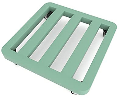 YXCKG Support de Pot de Plante 40x40cm, Plateau à roulettes pour Plantes, Intérieur Extérieur Supporte 330Lbs en Pot, Plateau de roulement de roulettes de Chariot de planteur (Color : Green)