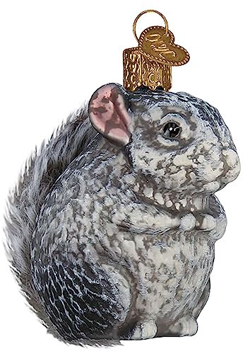 Old World Christmas Vintage Chinchilla Glas geblasen Ornament für Weihnachtsbaum