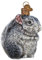 Old World Christmas Vintage Chinchilla Glas geblasen Ornament für Weihnachtsbaum