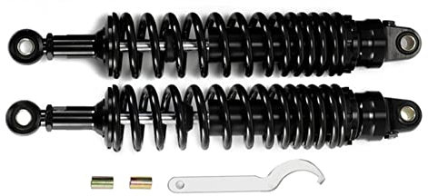 Hegeiisy 350mm 8mm Feder Universal Motorrad Stoßdämpfer Hinterradaufhängung ATV Quad Scooter Dirt Bike für YZF R1 YZF R6 YZF 125 Schwarz