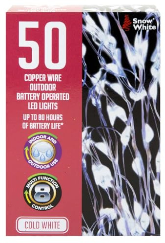 VFM - Outdoor Copper Wire Lights (50)- Cold White- Christmas Lights