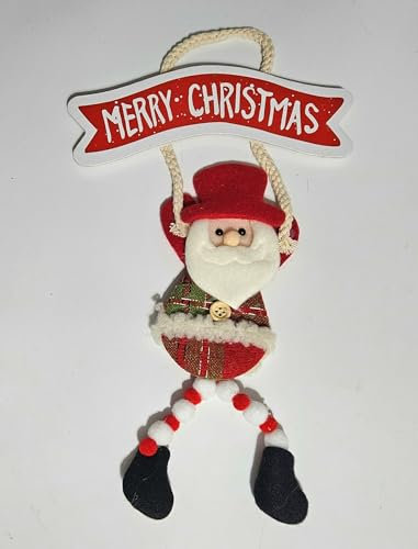 Adornos Navidad, Decoración Papá Noel, Decoración de Navidad Muñeco de Nieve, Decoración Navideña, para Colgar en Puerta, Navidad Decoración,Adornos Pared, Decoración Navidad Hogar, Adorno Navideño