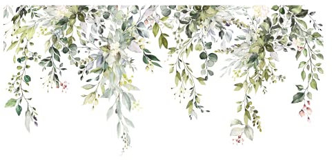 WallArena - Vlies Fototapete Blätter grün Natur Pflanzen Botanik 368x254 cm - Fototapeten - Tapeten - für Wohnzimmer Schlafzimmer - Vliestapete Wandtapete Tapete 3D Effekt- inkl. Kleister