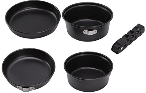 Cuque Open fire pits, black camping pot to prevent sticking