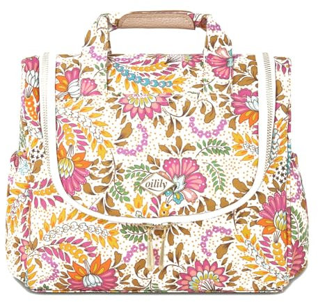 Oilily Cathy Travel Kit With Hook Ruby Whisper White