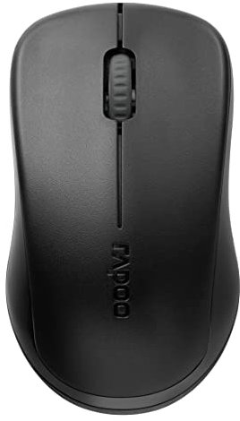 Rapoo 1680 Silent kabellose Maus Wireless Mouse 2.4 GHz Computermaus 1000 DPI Sensor 12 Monate Batterielaufzeit ergonomisch für PC & Mac - schwarz