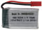 vhbw Batterie Compatible avec Bec connecteur pour modéle RC par ex. Voiture de Course Avion (700mAh, 3,7V, Li-polymère, 44 x 25 x 9,8 mm)