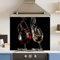 Premium 90 cm x 75 cm Wine Glasses Glass 6mm Kitchen Splashback Heat Resistant Toughened Polished Edges - Back Splash Back Coloured Hob Painted Tempered Splashback