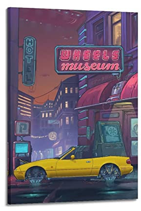 HALOUB JDM Sportauto-Poster für Mazda MX-5 Miata Racing Car Supercar dekorative Malerei Leinwand Wand & Kunstbild Druck Familie Schlafzimmer Dekor 20 x 30 cm
