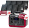 ELMAG Solargenerator-Set Energy 1200 + SOLAR 100 Duo – 992Wh tragbare Powerstation mit 2 faltbaren 100Wp Solarpanelen – Stromspeicher mit 230V AC/DC/USB Ausgabe – Für Camping, Outdoor & Notstrom