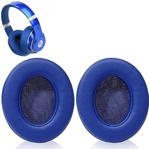 Studio - 2 Cuscinetti Auricolari di Ricambio per Cuffie Beats Studio 2 e 3 Con Cavo e Wireless, Memory Foam Con Morbida Pelle Proteica, Blu