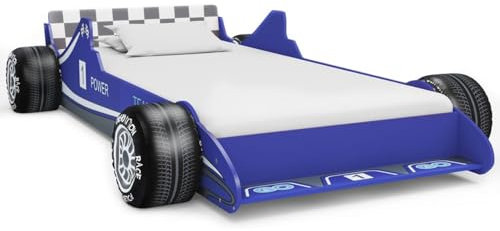 Homgoday Autobett für Kinder, 90 x 200 cm, Blau