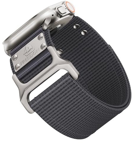 Suitisbest Armband Kompatibel mit Apple Watch 49mm 44mm 45mm 42mm, Verstellbares Weiches Nylon Stoff Sport Band mit Klettverschluss für iWatch Series Ultra/Ultra 2 9 8 7 6 5 4 SE, Herren Dunkelgrau