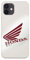 Cover in silicone morbida trasparente per Apple iPhone stampata in Francia, stile moto Honda, bianco (iPhone 12 Mini)