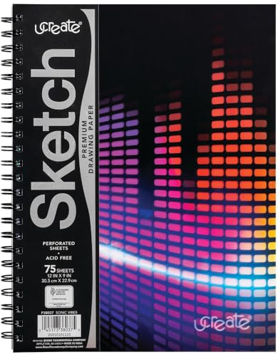 UCreate Fashion Poly Sketch Book, Sonic Vibes, 9 x 12, 1 Count