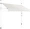 COSTWAY Klemmmarkise 200 cm breit, Balkonmarkise ohne Bohren, UV-beständig, höhenverstellbar, wasserabweisend, Markise mit Handkurbel, Sonnenmarkise, Sonnenschutz für Balkon, Beige