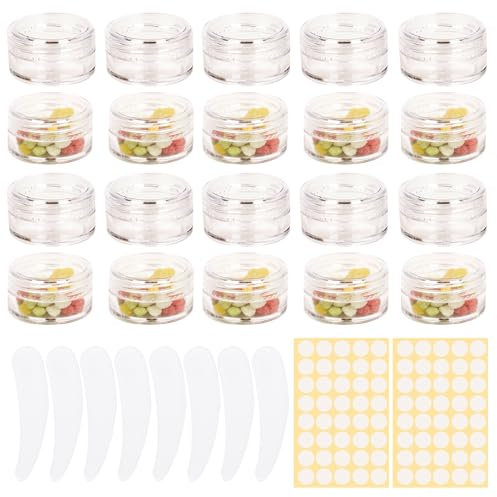 73 Pcs Empty Cosmetic Pots, 5g/5ml, With Lids, Travel & Sample Pots for Cream, Lip Balm, Eye Shadow