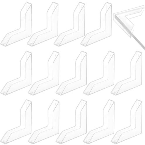 BENECREAT 50 Stück L-Förmiger Eckenschutz, 44x44 mm Dicke Kunststoff-Schutzstoßstangen Für Glasecken, Fliesen, Steine Und Phoalbum, Schlitz: 8mm