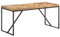 Willood Esstisch 160x70x76 cm Massivholz Akazie und Mango Industriestil Küchentisch Esszimmertisch Holztisch Speisetisch Tisch Esszimmer Küche Schwarz
