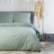 VEL VET HOME VelvetHome Deluxe Bettwäsche 200x200 Baumwolle Bettbezug 200x200 cm mit Kissenbezug 80x80 cm 3 teilig Hohe Qualität Bettwäsche-Set mit Reißverschluss 100% Baumwolle Made in EU Olive