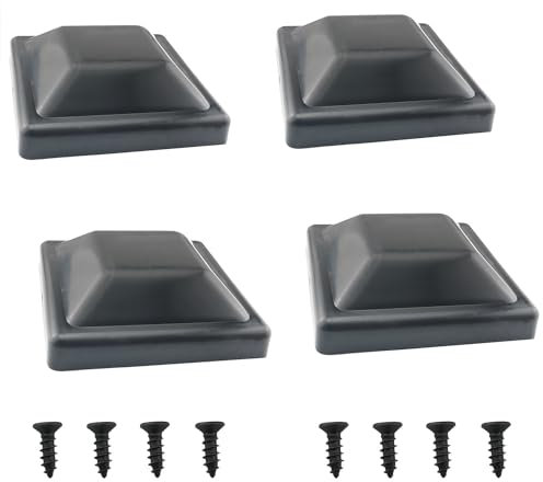 CHENJIN Zaunpfostenkappen aus Kunststoff, wasserdicht und UV-beständig, PP-Kunststoff, Abdeckung für Außenpfosten, Schutz für Decks, Gehwege, Höfe, Treppen, Briefkasten, Holzzaun, Geländer, 4 Stück