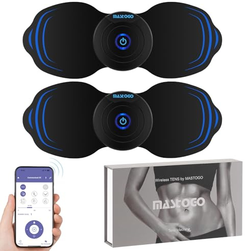 MASTOGO Wireless TENS Unit Back Pain Relief Massager- Muscle Stimulator Machine - Wireless TENS Unit Muscle Stimulator- tens Unit