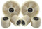 6 pièces Roue pour transpalette/Galets De Transpalette Ensemble complet 2 roues directrices 160 x 50mm, 4 Rouleaux de chargement avant 70 x 60 mm Rouleau de charge Nylon Alésage 20mm