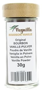 Bourbon Vanille Pulver Premium natur (30g) reines Bourbon Vanillepulver aus Madagaskar im Glas-Streuer