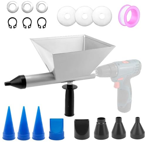 Pulvérisateur à Mortier, Pistolet à Joint pour Mortier avec 4 Buses Amovibles, Pulvérisateur à Béton pour Outil de Scellement de Joints de Mortier, Mur de Pierre, sols, Joint de Mortier