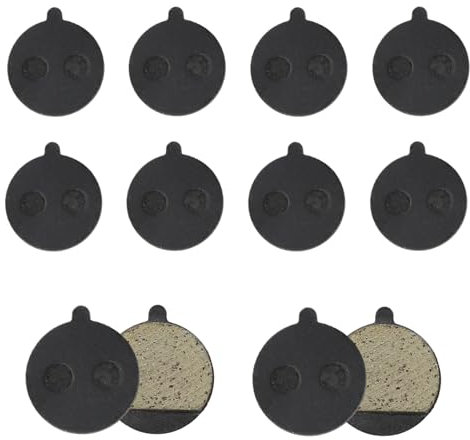 5 Paar Runde Fahrrad-Bremsbeläge, Scheibenbremsbeläge, Halbmetallische Bremsbeläge, Semi-metallic Disc Brake Pads, Radfahren Scheibenbremsbelag, Halbmetall Bremsbeläge Set für Mountainbike/Scooter