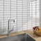 FunStick 30x30CM 15 Dalles Credence Adhesive pour Cuisine Blanc Stickers Carrelage 3D Autocollant Carrelage Adhesif Mural Rectangulaire Dalle PVC Adhesive Murale Salle de Bain Blanc Stickers Muraux