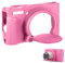 Silicone Case for Canon SX730/SX740 - Lightweight Slim Camera Skin Cover with Detachable Lens Cover (Pink)